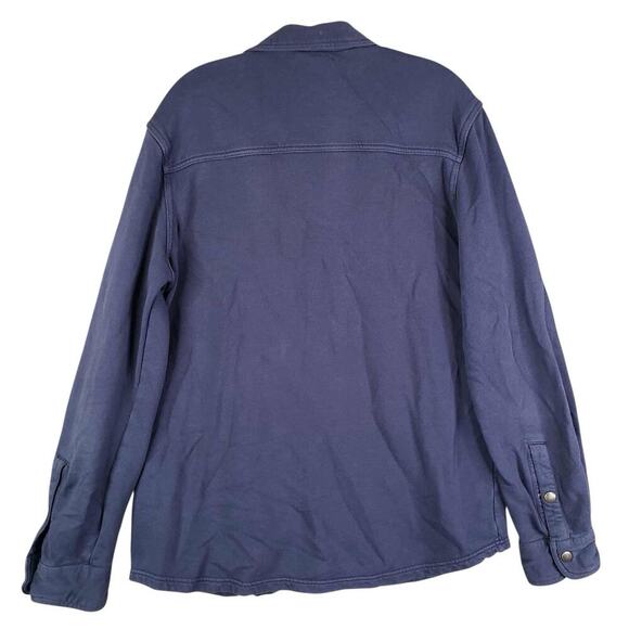 Pact Shirt Button Up Snap Long Sleeve Men’s Large L Navy Blue Organic Cotton LS - Picture 2 of 10